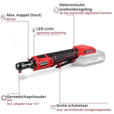 Einhell TE-RW 18/60 Li-Solo 4514320 Accu-ratelsleutel 18 V Einhell TE-RW 18/60 Li-Solo 4514320 Accu-ratelsleutel 18 V