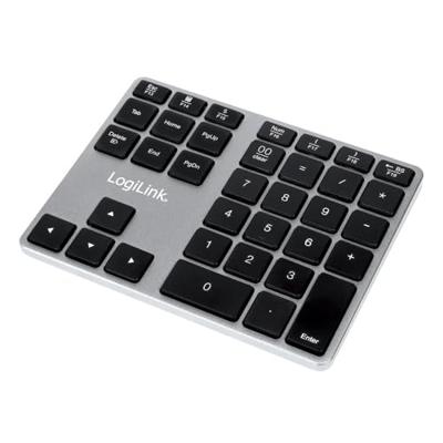 LogiLink ID0187 Numeriek toetsenbord Bluetooth Zilver - thumbnail