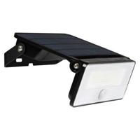 Slim Solar LED Buitenlamp 1600 lm met sensor - Bewegingssensor en nachtsensor - Draadloos - Zwart - thumbnail