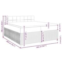 Boxspring met matras fluweel roze 200x200 cm - thumbnail