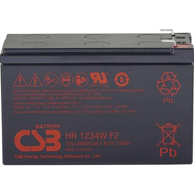 CSB Battery HR 1234W high-rate Loodaccu 12 V 8.4 Ah Loodvlies (AGM) (b x h x d) 151 x 99 x 65 mm Kabelschoen 6.35 mm Onderhoudsvrij, Geringe zelfontlading
