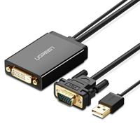 UGREEN MM119 1080P Full HD VGA to DVI (24+1) Male to Female Adapter Cable for Computer PC Laptop HDTV Projector DVD Graphics Card and More VGA / - thumbnail