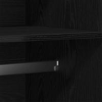 Kledingkast met opslag Zwart 90 x 52 x 200 cm Bewerkt hout - thumbnail