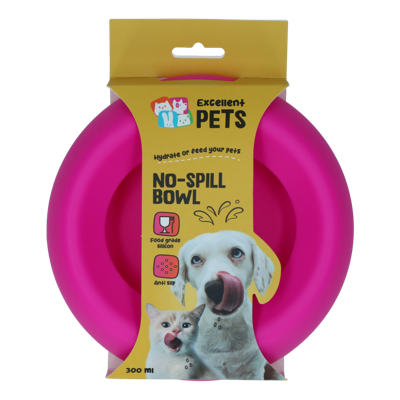 Excellent Pets No-Spill Bowl 300ml Roze S Excellent Pets No-Spill Bowl 300ml Roze S