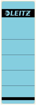 Leitz rugetiketten, zelfklevend, ft 6,1 x 19,1 cm, pak van 10 stuks, blauw