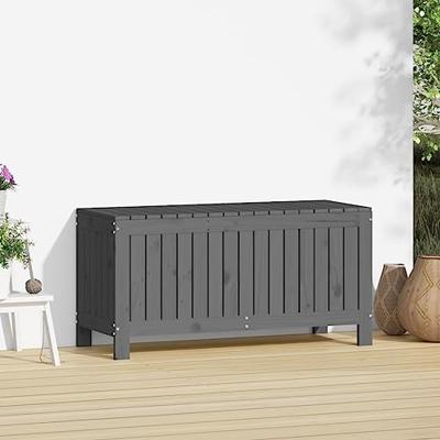 Tuinbox 108x42,5x54 cm massief grenenhout grijs
