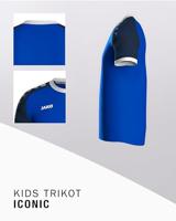 JAKO 4224K Shirt Iconic Km Kids - Sportroyal/Marine - 164 - thumbnail
