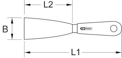 KS Tools 9620302 Schraapspatel (l x b) 200 mm x 30 mm