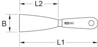 KS Tools 9620302 Schraapspatel (l x b) 200 mm x 30 mm - thumbnail