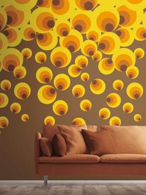 Livingwalls The Wall II - Geel - Cirkels - 392581