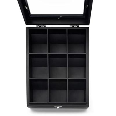 Bredemeijer Theedoos Bamboe 9-vaks - Zwart