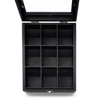 Bredemeijer Theedoos Bamboe 9-vaks - Zwart - thumbnail