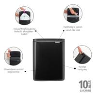Brabantia Bo afvalemmer 12 liter matt black - thumbnail
