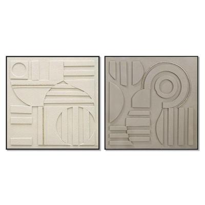 Canvas Home ESPRIT Bruin Beige Modern Stads 102 x 4,5 x 102 cm (2 Stuks)