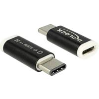 DeLOCK adapter usb 2.0 c - micro-usb (zwart, 65678) - thumbnail