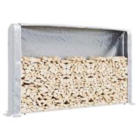 Haardhoutrek met regenhoes 250x25x150 cm gegalvaniseerd staal - thumbnail