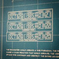 Back To The Future Art Print Time Machine Blueprint Limited Edition 42 x 30 cm - thumbnail
