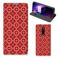 OnePlus 8 | Hoesje met Magneet | Batik Rood - thumbnail