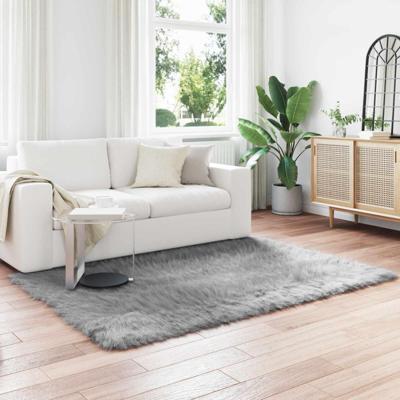 Nep Schapenvacht Tapijt Tafalla Grijs 160 x 230 cm Polyester