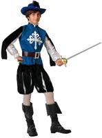 Kostuums voor Kinderen Musketier Blauw - Maat: 7-9 Jaar - Maat: 7-9 Jaar - thumbnail
