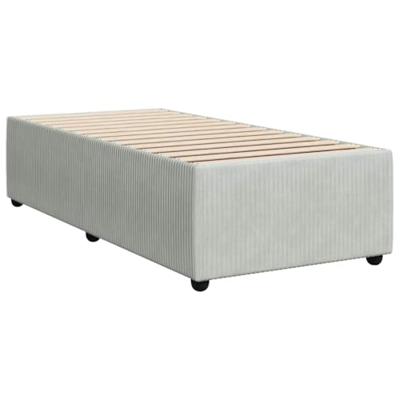 Boxspring met matras fluweel lichtgrijs 90x190 cm