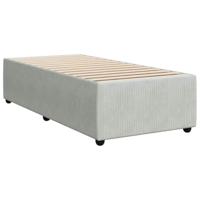 Boxspring met matras fluweel lichtgrijs 90x190 cm - thumbnail