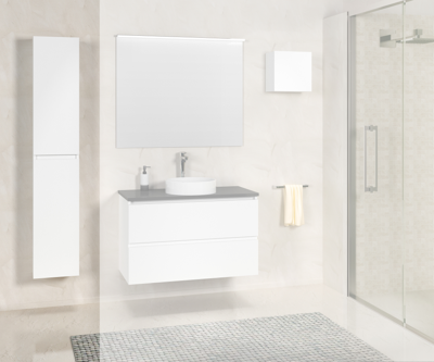 Wiesbaden Kolomkast Hoge Kast 160 cm Bologna 160x40x35 Mat Wit Wiesbaden Kolomkast Hoge Kast 160 cm Bologna 160x40x35 Mat Wit