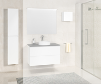 Wiesbaden Kolomkast Hoge Kast 160 cm Bologna 160x40x35 Mat Wit - thumbnail