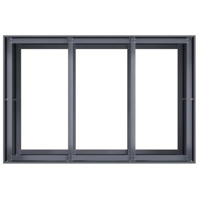 VidaXL Plantenbak 120x80x80 cm staal antracietkleurig