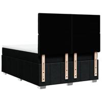 Boxspring met matras stof zwart 140x200 cm - thumbnail