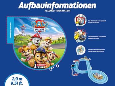 Carrera racebaan first paw patrol - on the double 2,9m Carrera racebaan first paw patrol - on the double 2,9m
