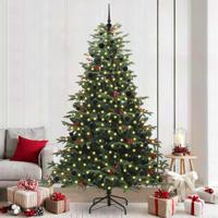 VidaXL Kunstkerstboom groen 240 cm pvc en metaal en plastic - thumbnail