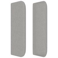 Boxspring met matras stof lichtgrijs 160x200 cm - thumbnail