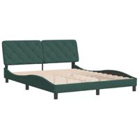 Bedframe zonder matras 160x200 cm fluweel donkergroen - thumbnail