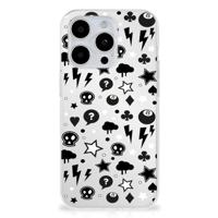 Silicone Back Case iPhone 15 Pro Silver Punk - thumbnail