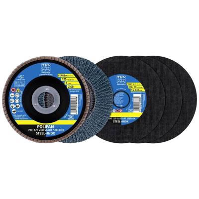 PFERD TOOLS 69198299 Lamellenschuurschijf Diameter 125 mm Boordiameter 22.23 mm Staal, IJzerslag 1 set(s)