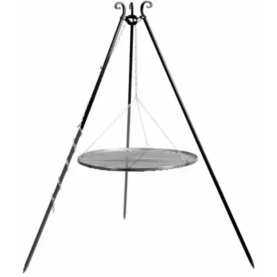 CookKing: Driepoot 180 cm met stalen grillrooster 60 cm