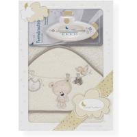 Interbaby Badcape En Thermometer 100 Cm Katoen Beige 2-delig - thumbnail
