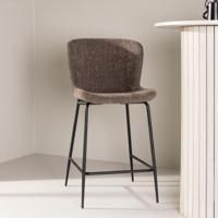 Nohr Barkruk 'Artesha' Bouclé, kleur Bruin (zithoogte 65cm) - thumbnail