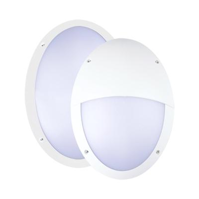 LED Plafondlamp voor buiten met extra lampkap - Ovaal 23 cm - Koud wit - IP54 - 8W