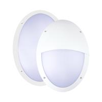 LED Plafondlamp voor buiten met extra lampkap - Ovaal 23 cm - Koud wit - IP54 - 8W - thumbnail