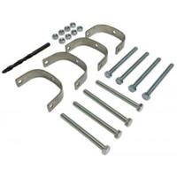 Bamboemat-schutting montageset rvs - thumbnail