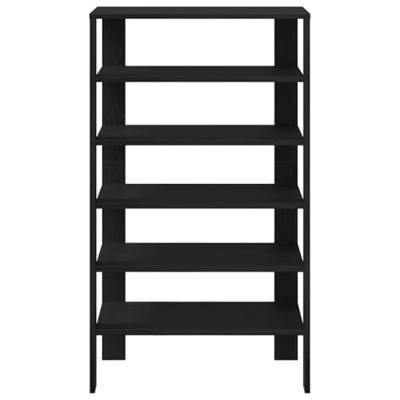 VidaXL Schoenenrek 61x32x105 cm bewerkt hout zwart
