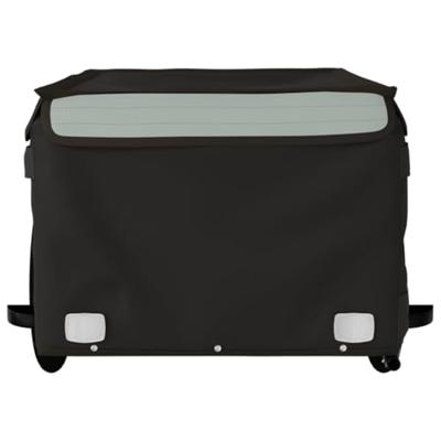 VidaXL Fietstrailer 45 kg ijzer zwart en grijs