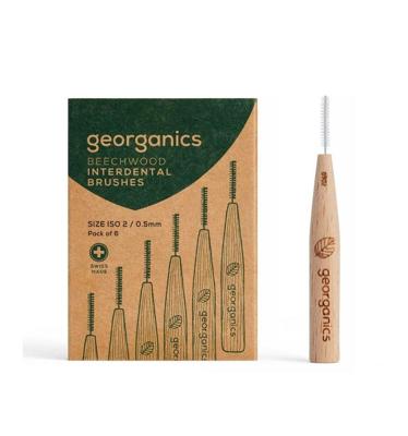 Georganics Interdental brush iso-2 beechwood 1 Stuks