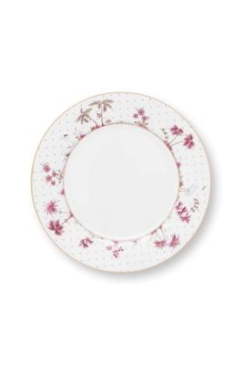 Pip Studio Ontbijtbord Jolie Stippen Goud Roze 21cm