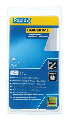 Rapid Lijmpatronen Universeel Transparant, Ø12mm 250g Rapid Lijmpatronen Universeel Transparant, Ø12mm 250g