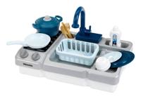 Functionele gootsteen met water en kookplaten meerkleurig - thumbnail