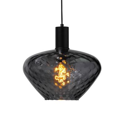 Masterlight Hanglamp zwartPorto met Blossom smoke glas - Ø 30cm - 2710-05-05-8
