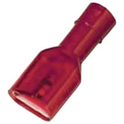 Intercable 180835 Platte stekker (female) Insteekbreedte: 4.8 mm Insteekdikte: 0.5 mm Volledig geïsoleerd Rood 1 stuk(s)